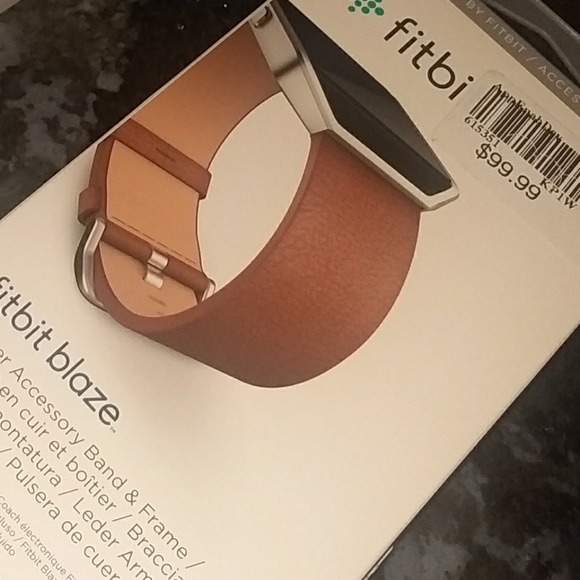 Fitbit Blaze brown silver leather Size S - Picture 3 of 4